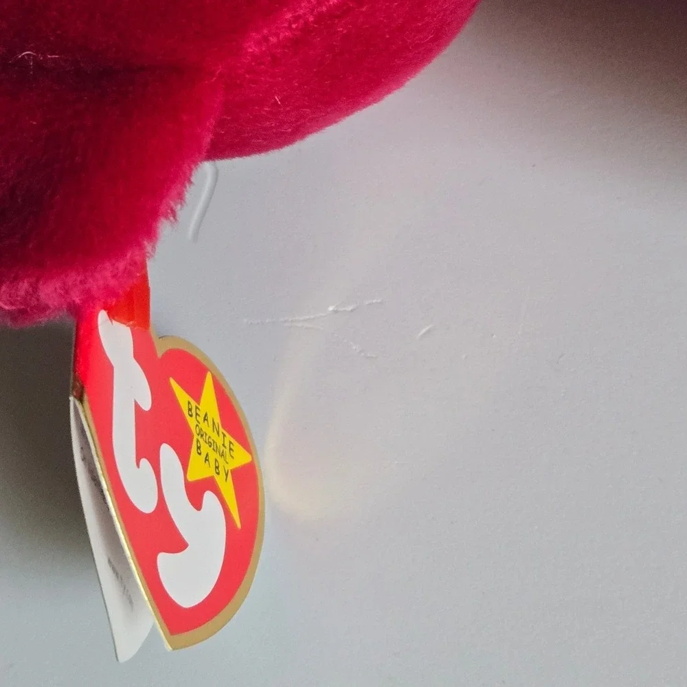TY Beanie Babies Valentina Bear‎ 1999 White Heart Plush Valentine 1998 Hang Tag